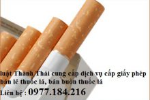 Điều kiện kinh doanh bán lẻ thuốc lá